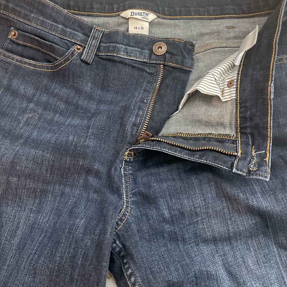 Duluth Trading Co Dark Blue Women's Boot Cut Jeans - Picture 3 of 6